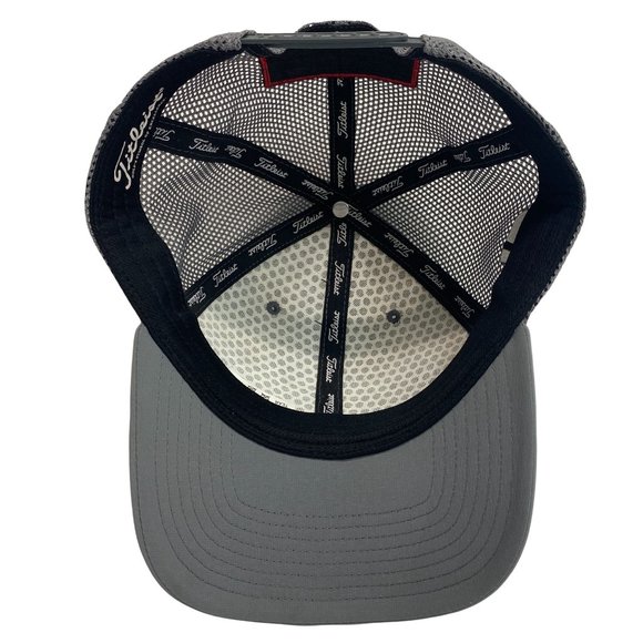 Titleist Footjoy Pro V1 Snapback Hat Gray Mesh Embroidered Golf Dad Cap - Picture 8 of 9